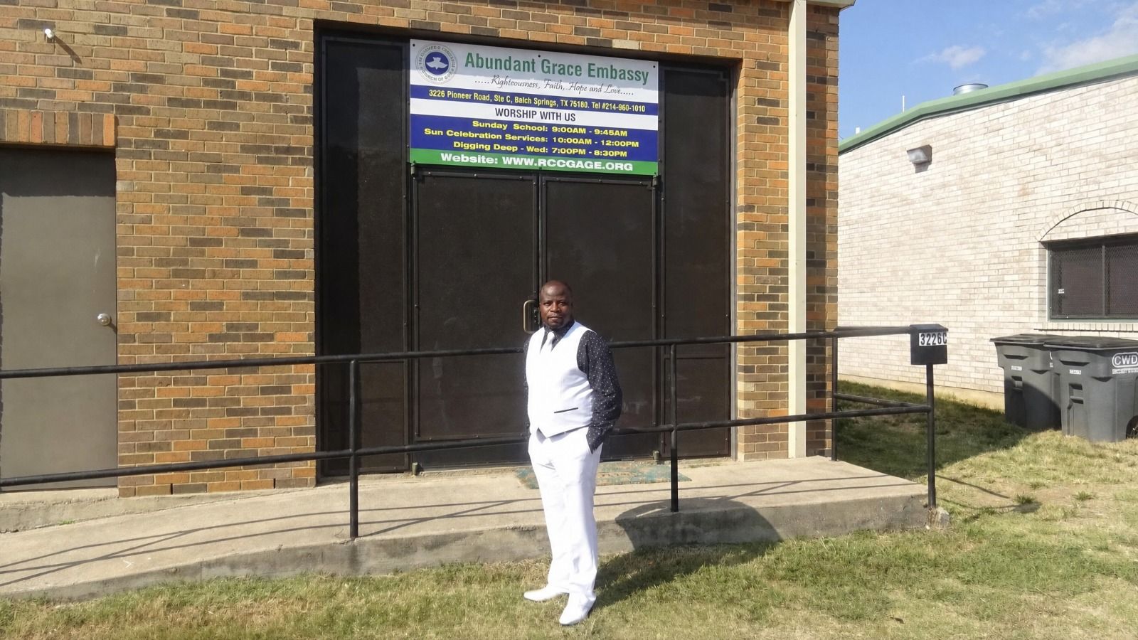 The original Abundant Grace Embassy entrance on Pioneer Road
